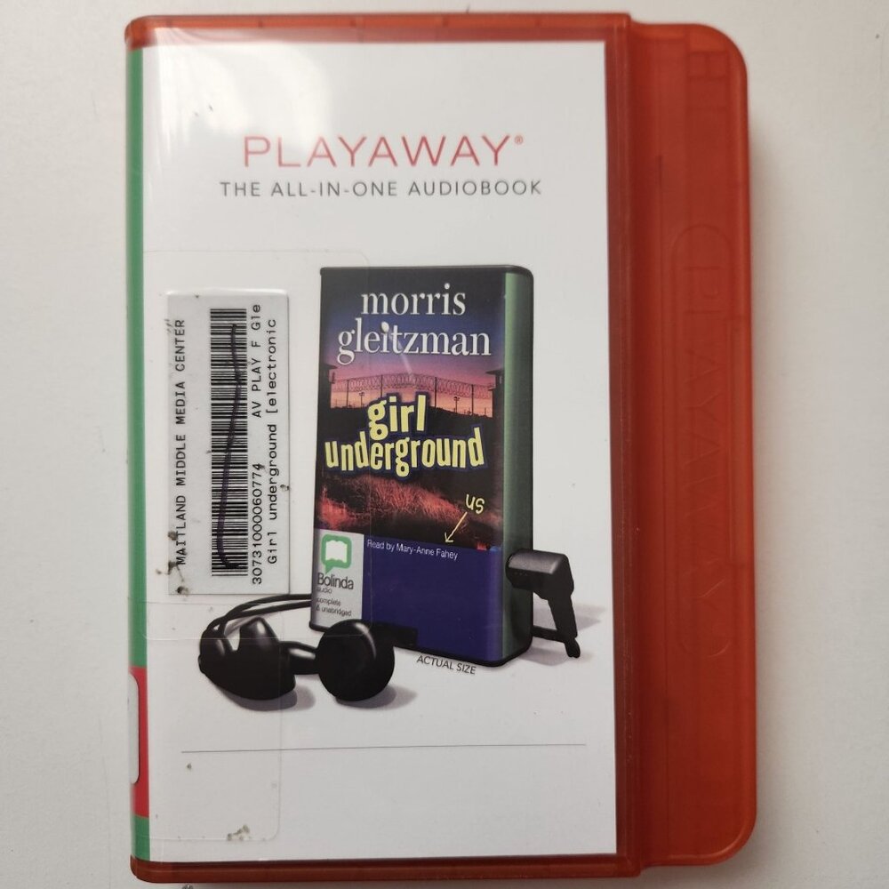 Girl Underground by Morris Gleitzman Playaway Audiobook, Former Library Copy